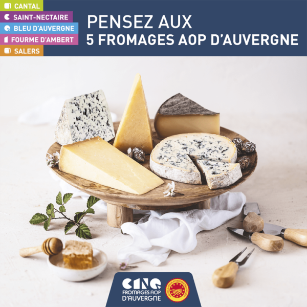 Soutenez nos producteurs : dégustez du Bleu d’Auvergne et des AOP fromagères d’Auvergne