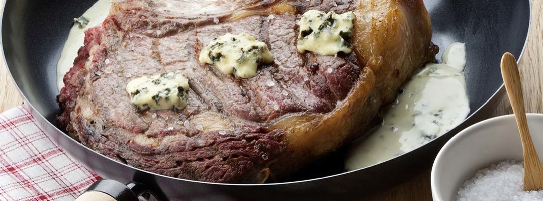 Côte de bœuf Salers au Bleu d’Auvergne