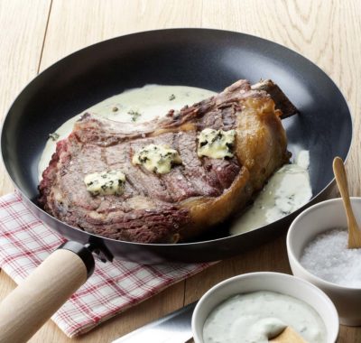 Côte de bœuf Salers au Bleu d’Auvergne