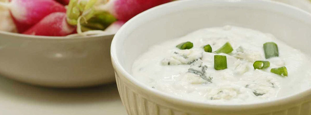 Dip de légumes Bio et sauce au Bleu d’Auvergne