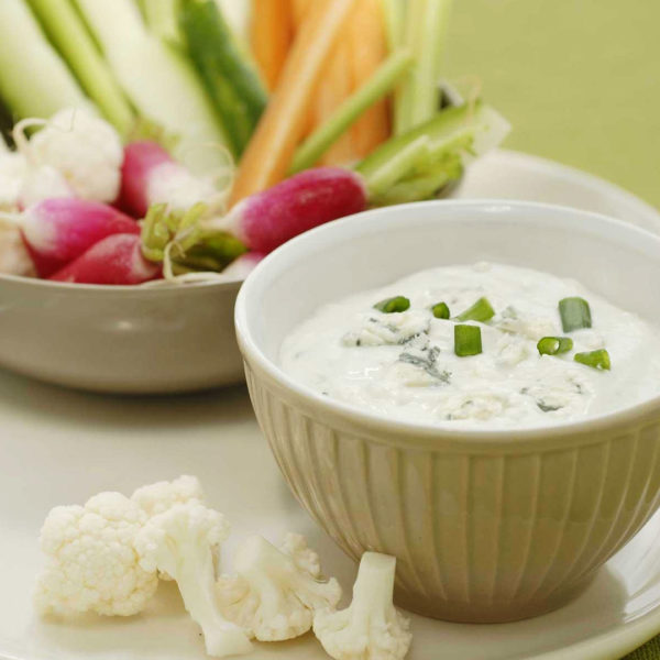 Dip de légumes Bio et sauce au Bleu d’Auvergne