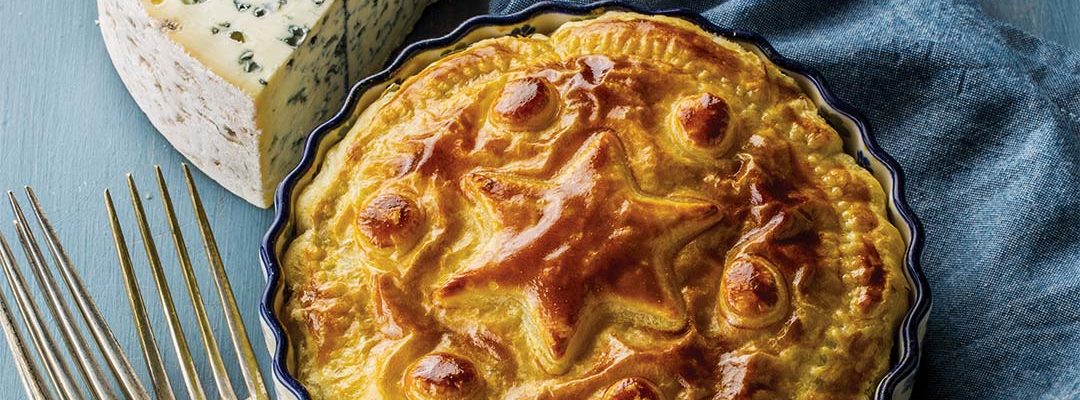 Tarta flamiche de puerros al Bleu d’Auvergne