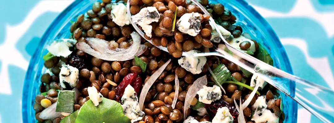 Salade de lentilles au Bleu d’Auvergne