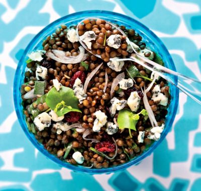 Salade de lentilles au Bleu d’Auvergne